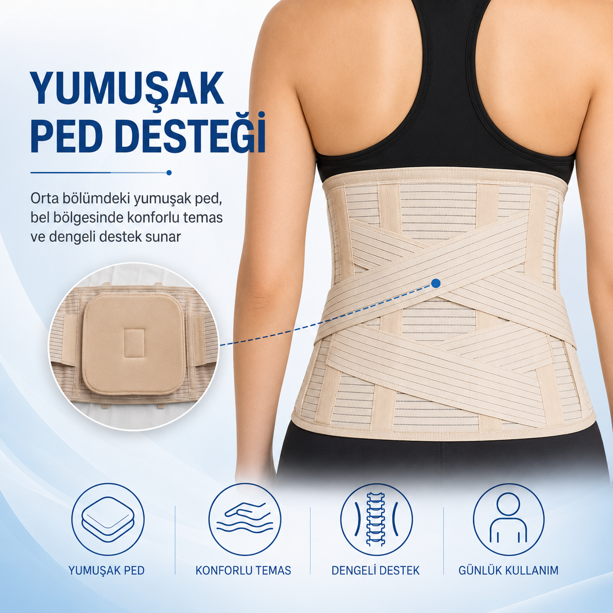 Fizyobel™ Premium Bel ve Omurga Destek Korsesi