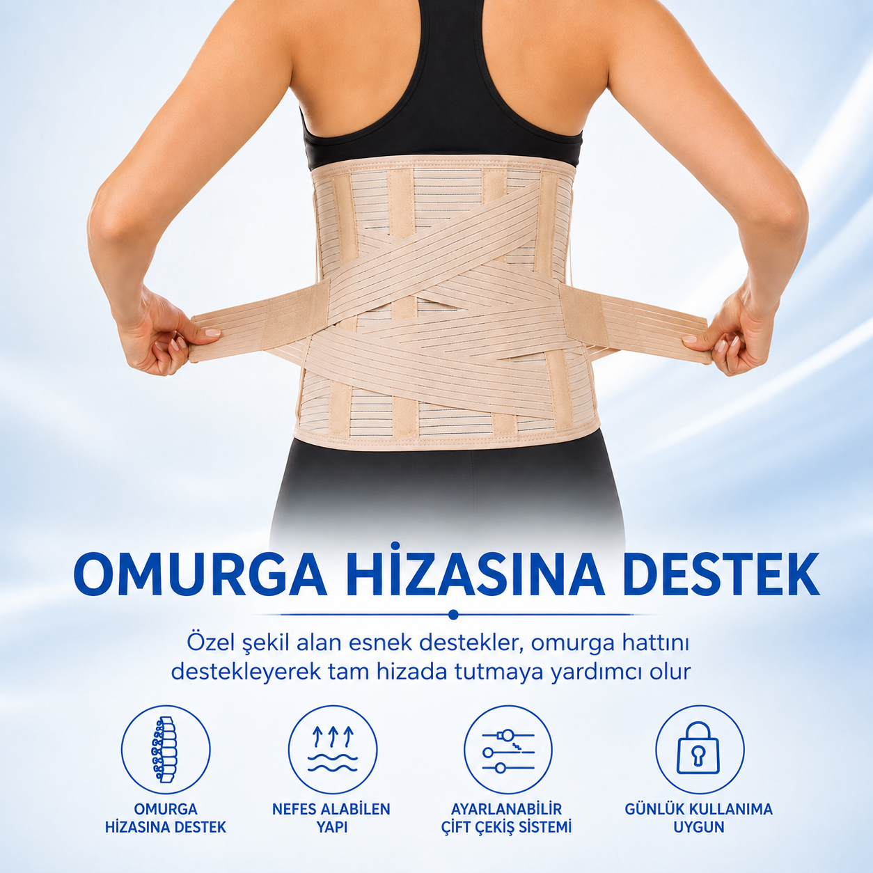 Fizyobel™ Premium Bel ve Omurga Destek Korsesi